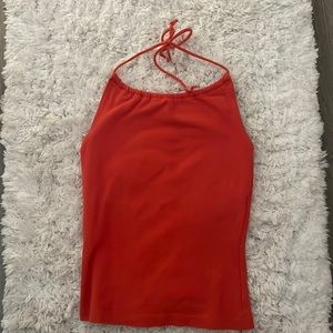 Open back halter top